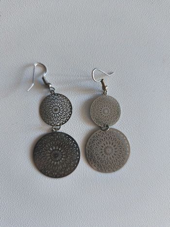 Boucles d'oreilles argentées
