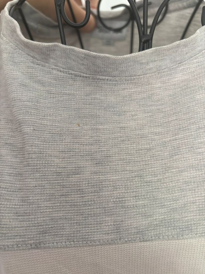 T-shirt Lacoste Sport bicolore gris/noir – Taille M - photo numéro 3