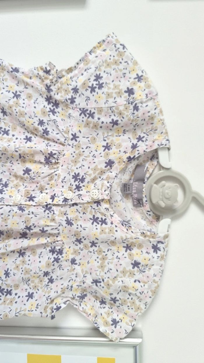 Lot chemise, blouse légère lisa rose et short violet taille 4ans - photo numéro 5