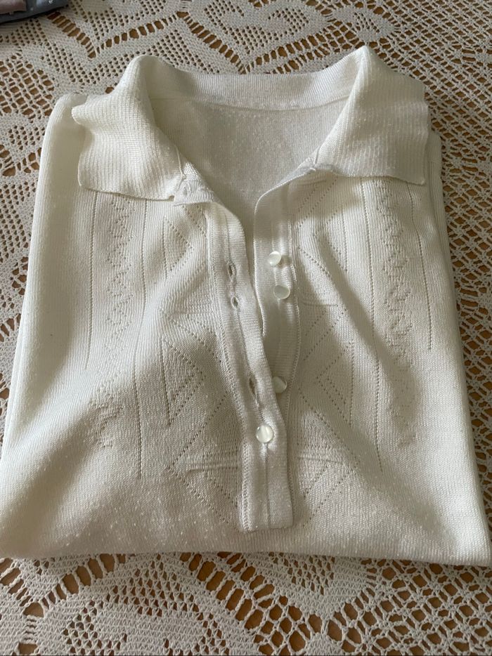 Maillot pull blanc été - photo numéro 6