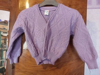 gilet violet 2 ans