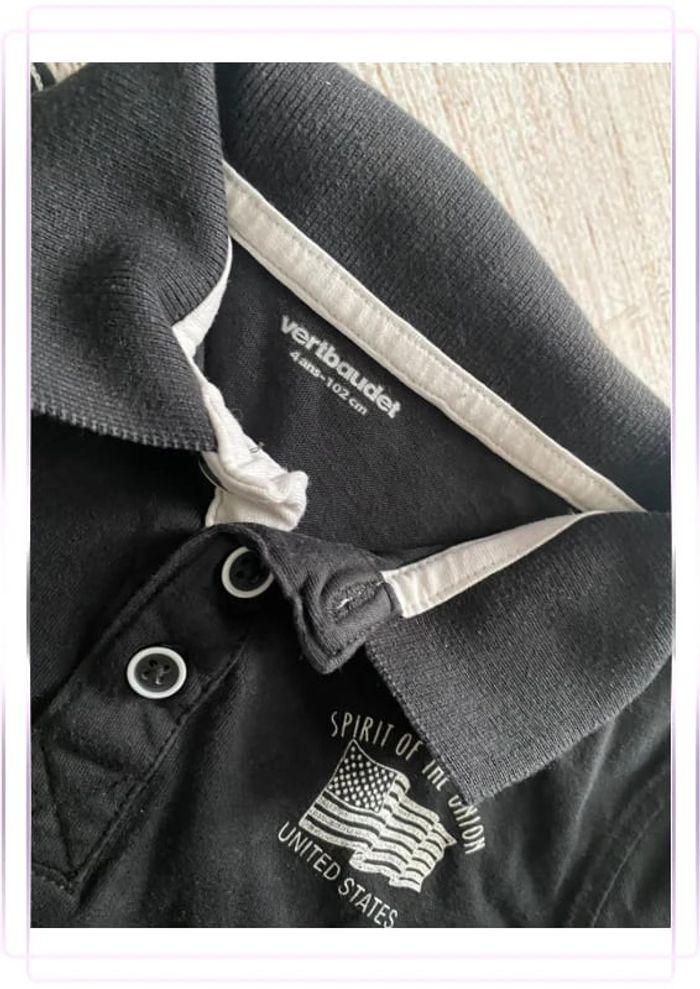 Polo noir 🐼 4 ans - Vertbaudet - photo numéro 2