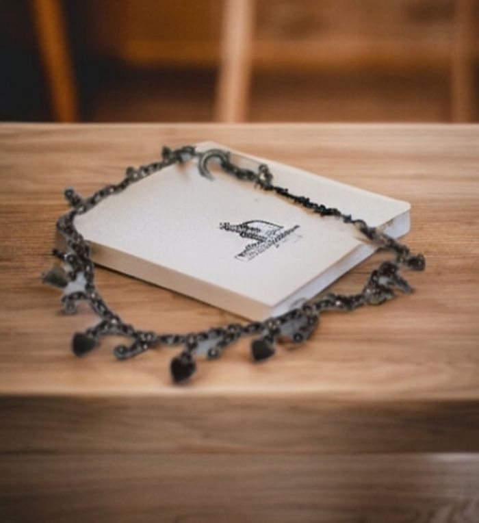 Bracelet de cheville argenté coeur