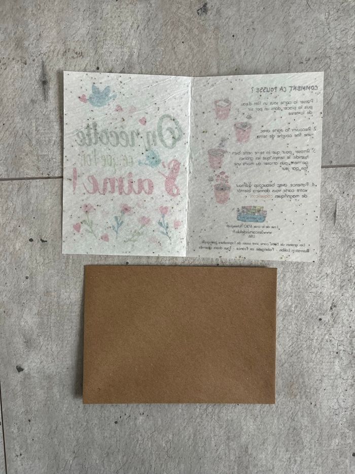 Carte à planter on récolte ce que l’on s’aime - photo numéro 2