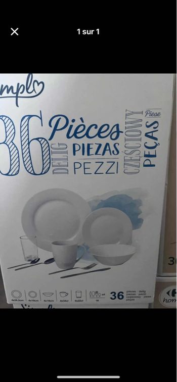 Service  36 pièces