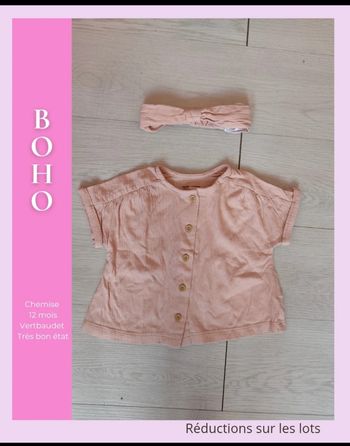 Chemise et bandeau en gaz de coton 🦄 Vertbaudet 