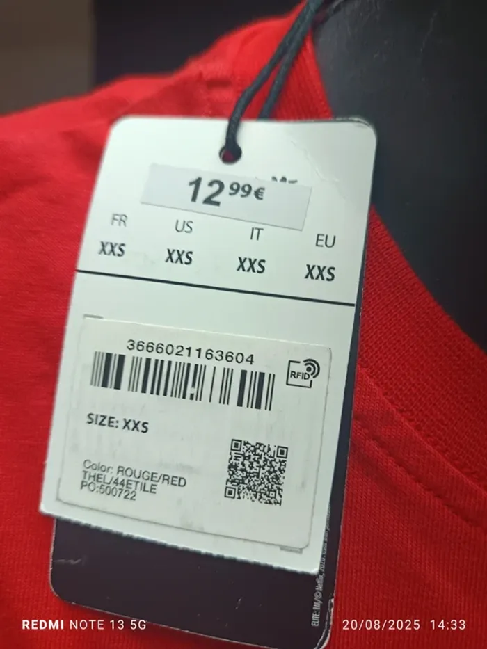 Magnifique tee shirt élite taille xxs - photo numéro 3