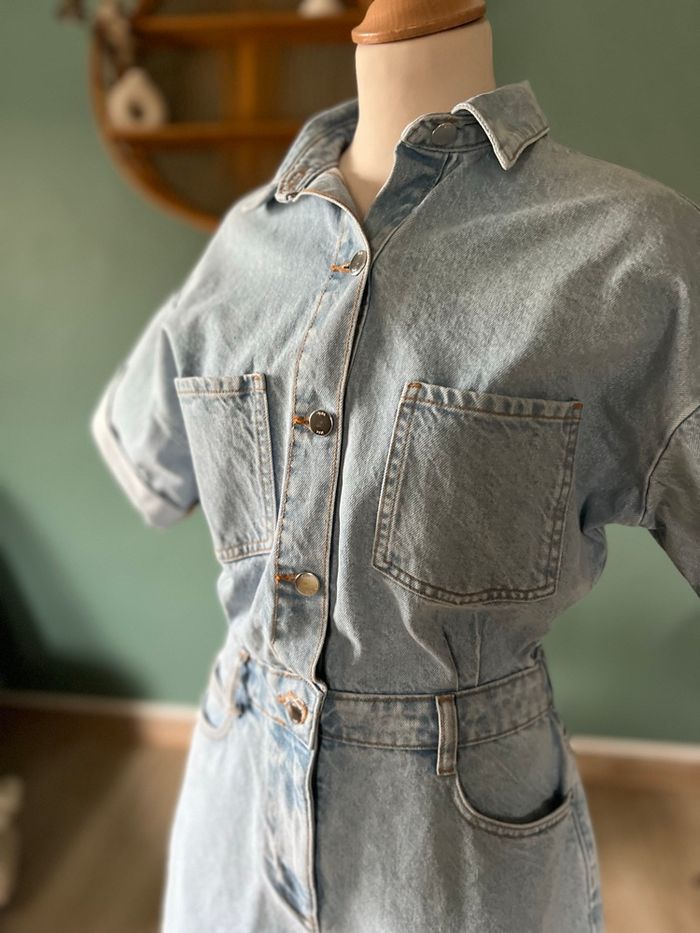 💙 Combishort ZARA en Jean Clair – Taille S - photo numéro 5