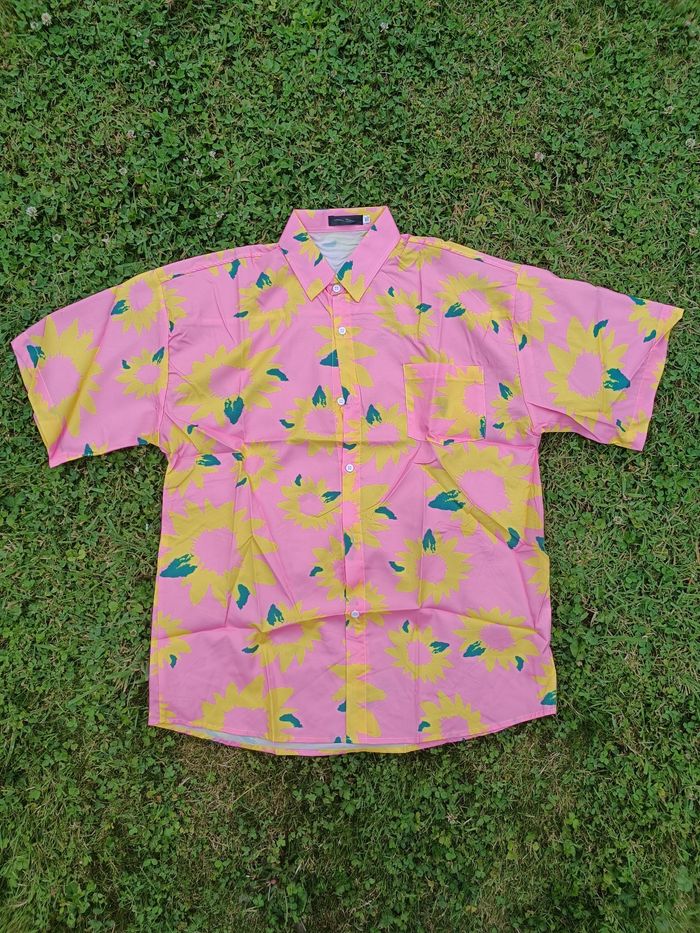 Chemise rosé homme L