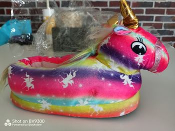 Chaussons licornes arce en ciel