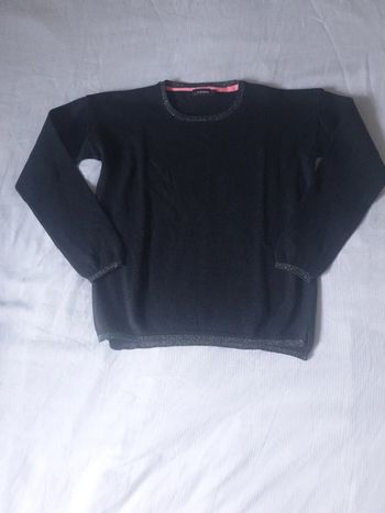 Neuf pull fille gris anthracite et argenté taille 10 ans