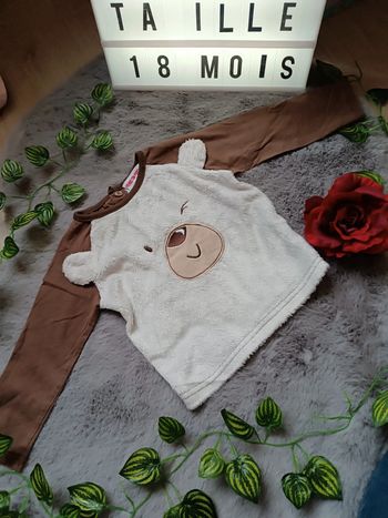 Tee shirt ourson tout doux 18 mois mixte