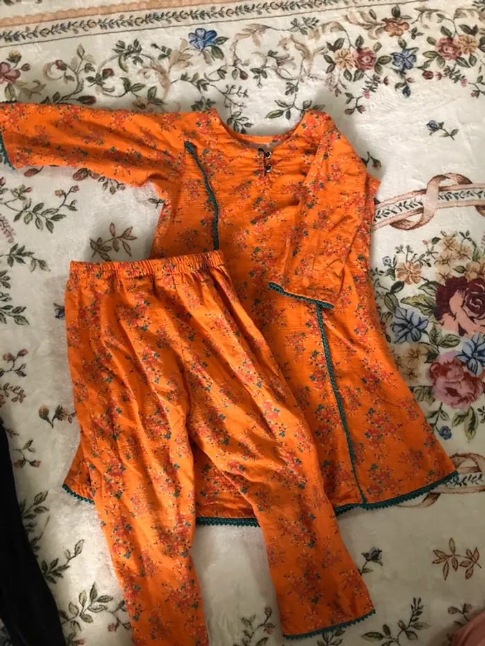Ensembles 2 pièces pour fille 4 ans classe chic indien pakistanais robe été - photo numéro 8