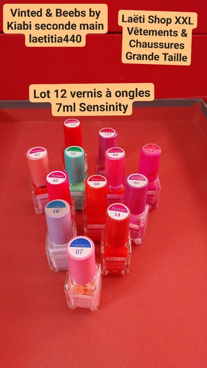 Lot 12 vernis à ongles 7ml