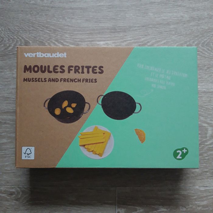 Jouet en bois Moules frites Vertbaudet NEUF