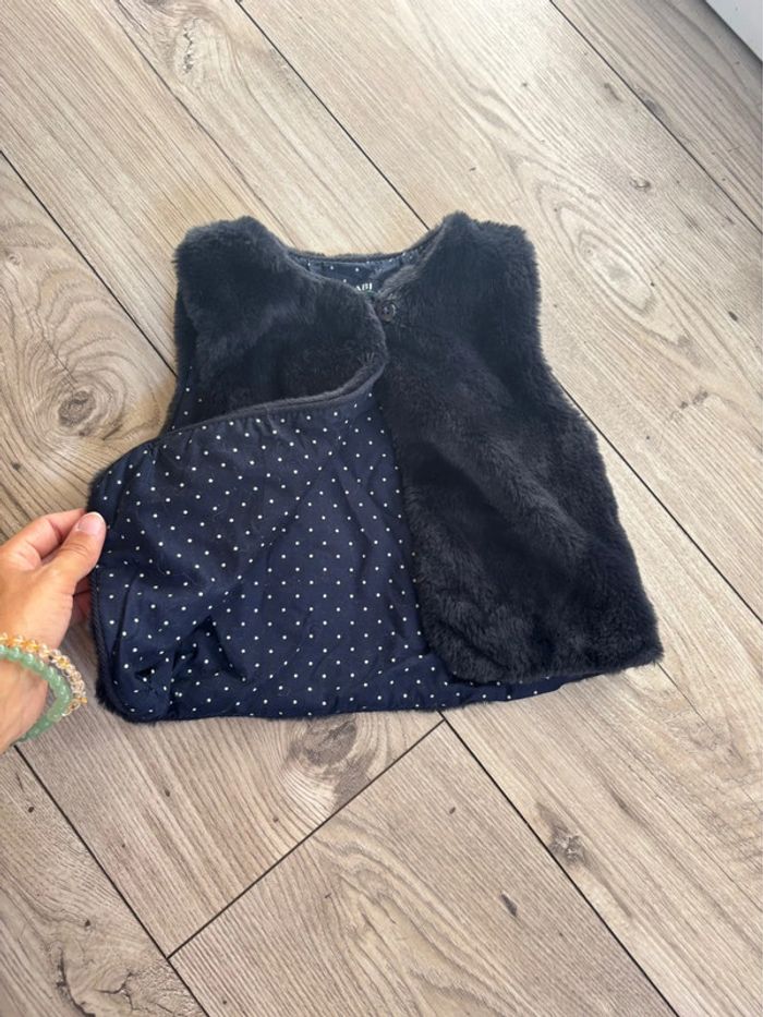 Gilet de berger noir Kiabi