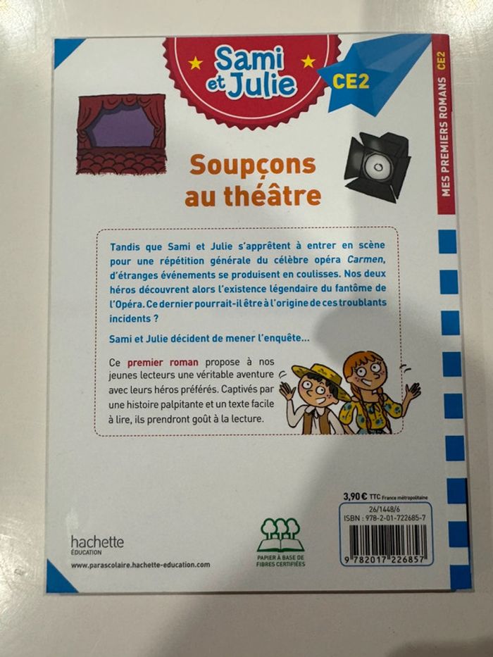 Livre sami et julie Soupçon au théâtre - photo numéro 2