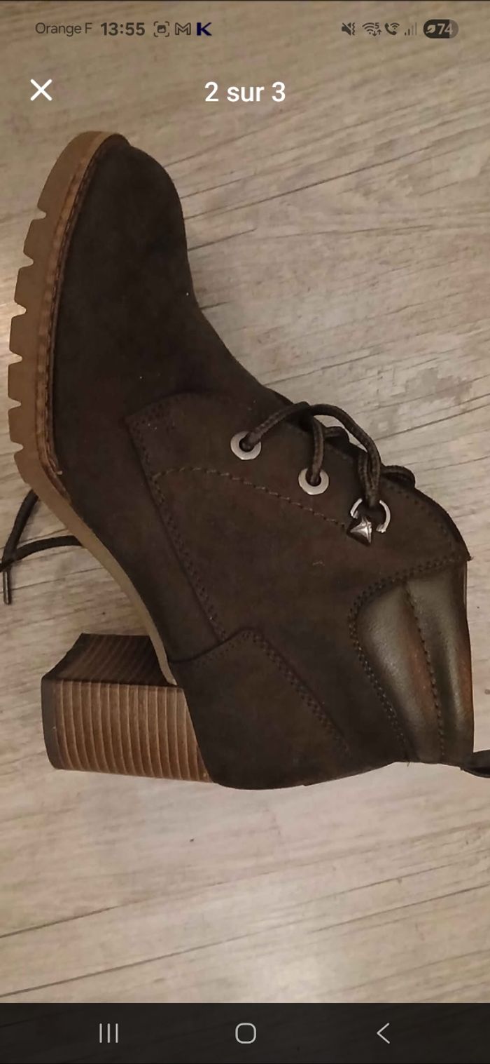 Bottines kaki t39 - photo numéro 2