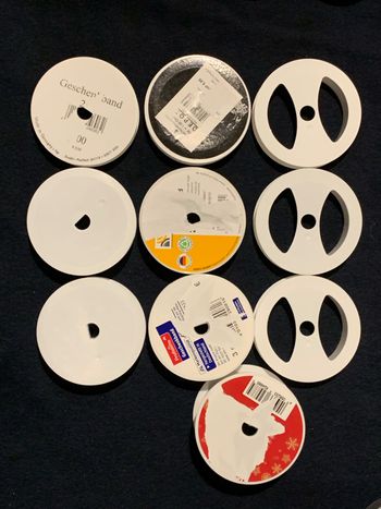 Lot 10 bobines vides plastique diam 8,5cm