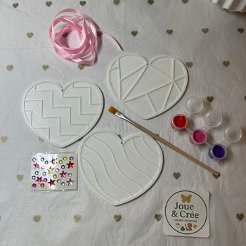 Kit de loisir créatifs : cœur à peindre et à décorer 