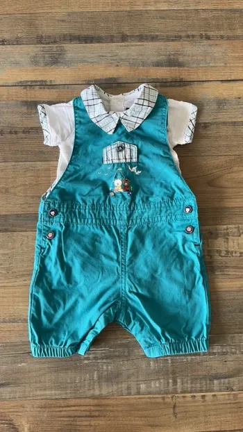 Salopette bodie manches courtes