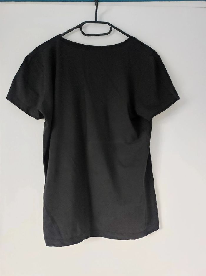 T-shirt manches courtes noir basique taille XL