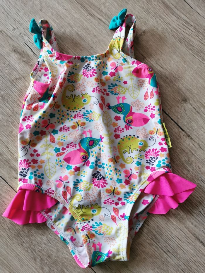 Maillot de bain fille 18 mois caméléon perroquet