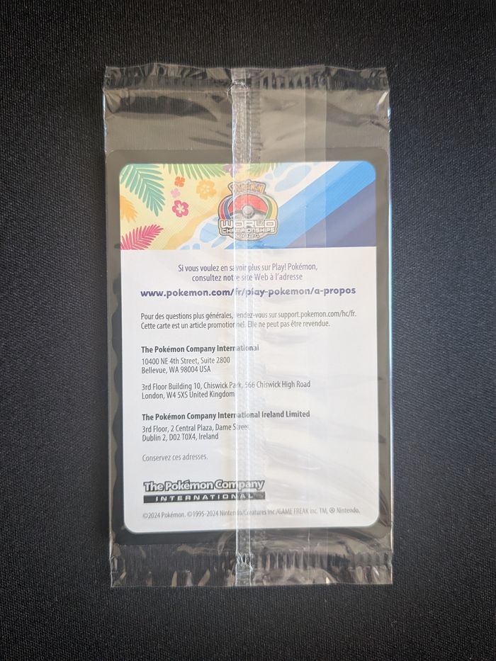 Pikachu Mew 190 World Championships stamp sous blister - photo numéro 2