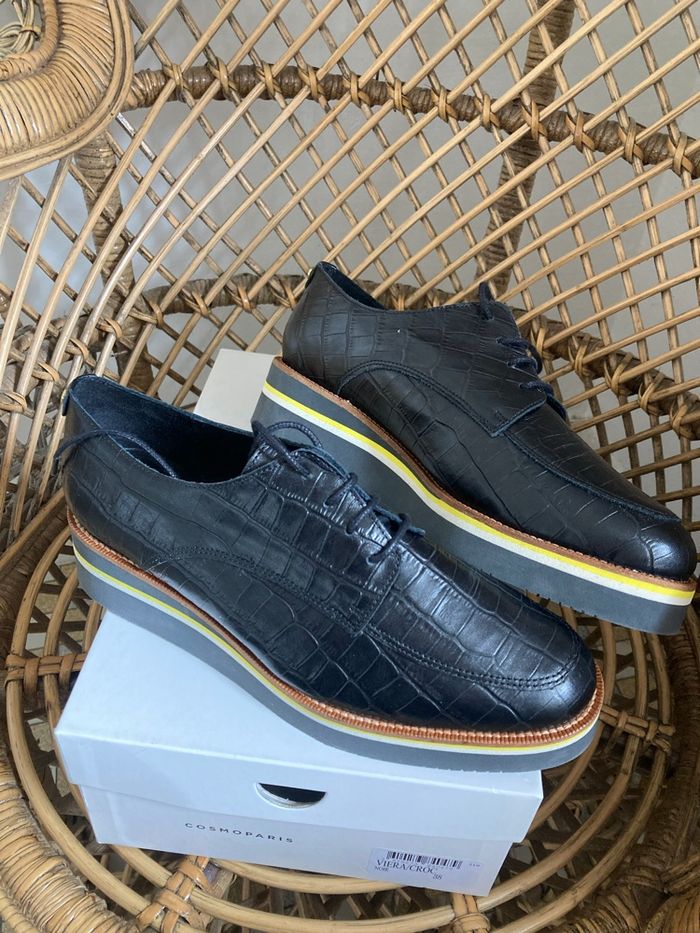 Derbys croco pour femmes - photo numéro 3