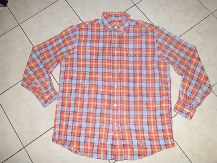 chemise manche longue a carreaux rose bleu Mise au Green L