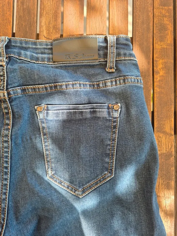 Jean troué Skinny Bleu T.42 - photo numéro 6