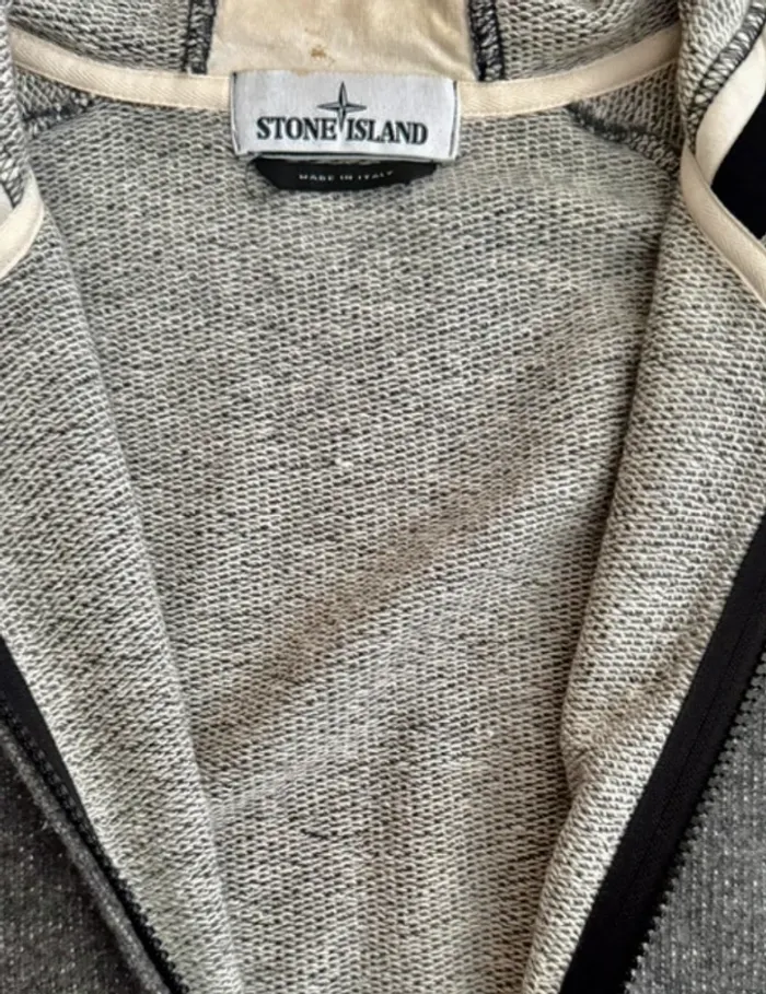 Veste à capuche Stone Island gris – Taille S – Patch authentique – Zip intégral - photo numéro 6