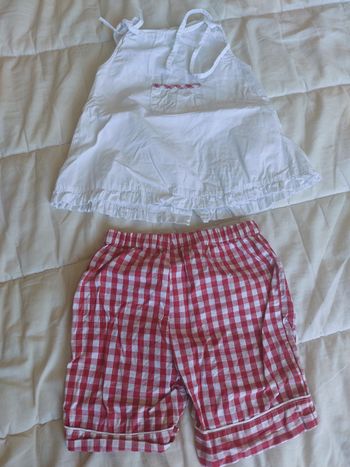 Ensemble short débardeur bébé fille taille 12mois