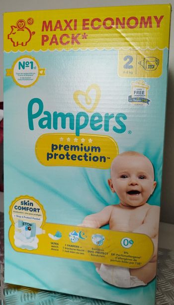 1 Carton 117 Couches Pampers Pants Premium Protection T2