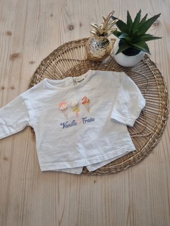 Tee-shirt manches longues  3 mois