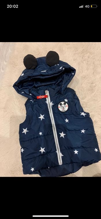 Doudoune sans manche bébé bleu marine