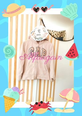 Gilet rose gap 8ans