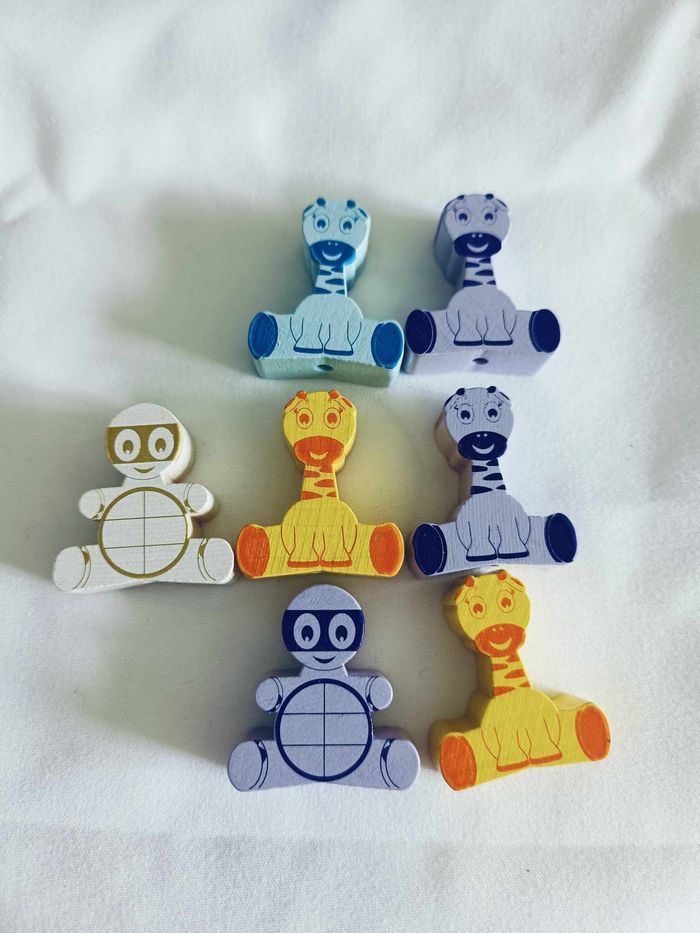 Lot de perles en bois