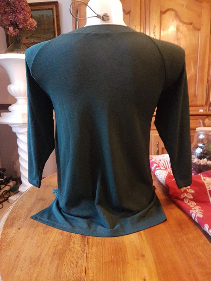 Haut manche 3/4 vert taille S KIABI - photo numéro 2