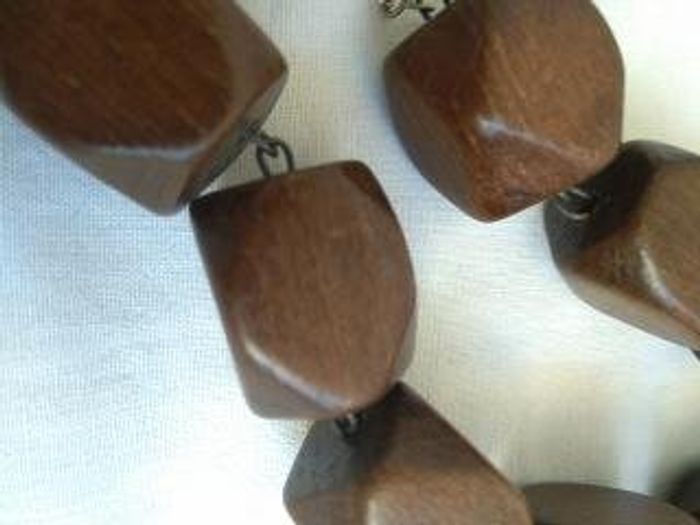 Croix chapelet ancien en bois grande dimension - photo numéro 6