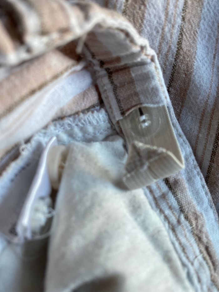 Short bermuda rayé beige et blanc 4 ans Vertbaudet - photo numéro 3