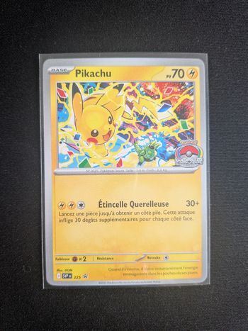 Carte Pokémon Pikachu Promo SVP 225 - Championnats du Monde 2025