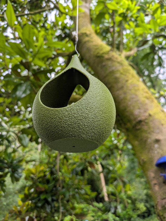 Mangeoire à oiseaux de la nature en forme de goutte d'eau effet strié - photo numéro 6
