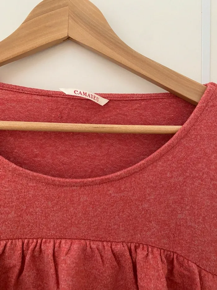 t-shirt manche longue rouge S - photo numéro 2