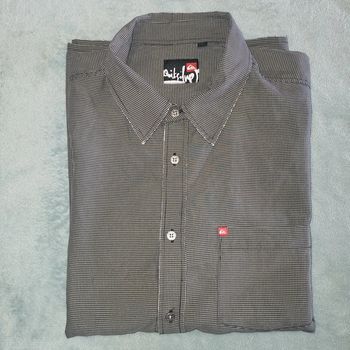 Chemisette à Carreaux Vintage Y2K Brodé 👔 Quiksilver  - Taille L