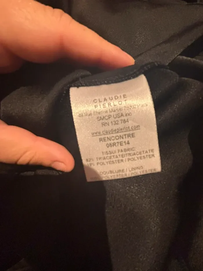 🖤 Robe noire dos croisé avec noeud - modèle Rencontre - Claudie Pierlot 🖤 T38 - photo numéro 12