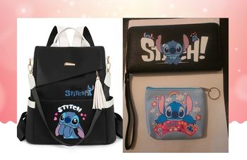 Sac a dos et portefeuille et porte monnaie stitch disney neuf