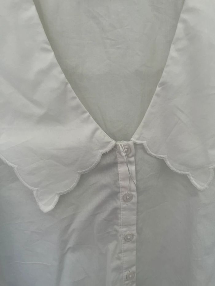 Chemise blanche avec manches bouffante et col Claudine fantaisie, Primark, S - photo numéro 7