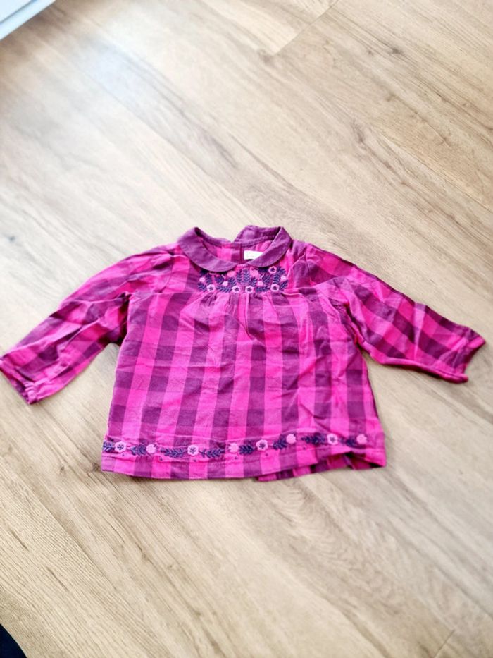 Chemise manche longue à carreaux