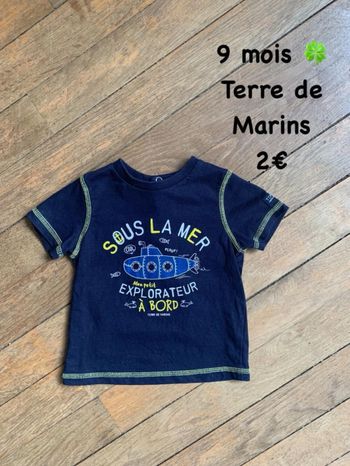 T-shirt 🍀 9 mois 🍀 Terre de Marins